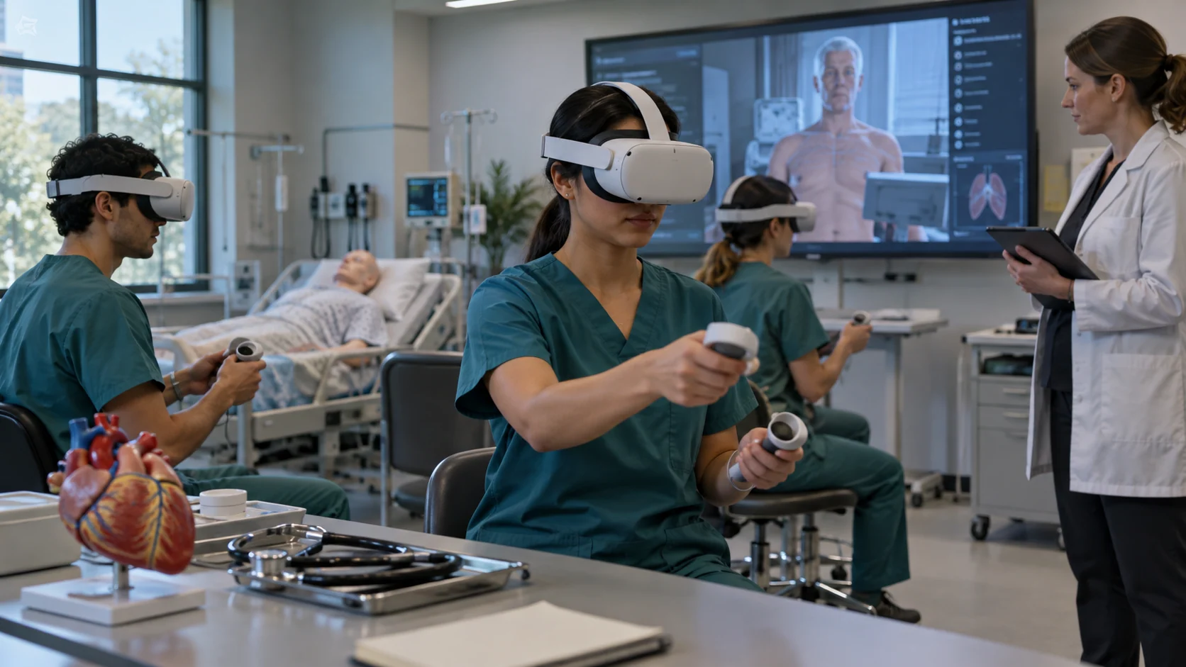 Concept illustration: How Is Virtual Reality Used in Healthcare? 7 Key Uses