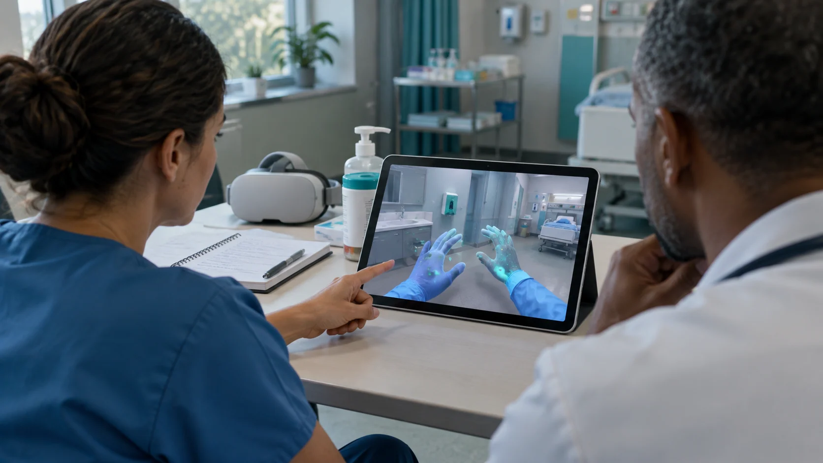 Concept illustration: Infection Control Training with VR: A Hospital Guide