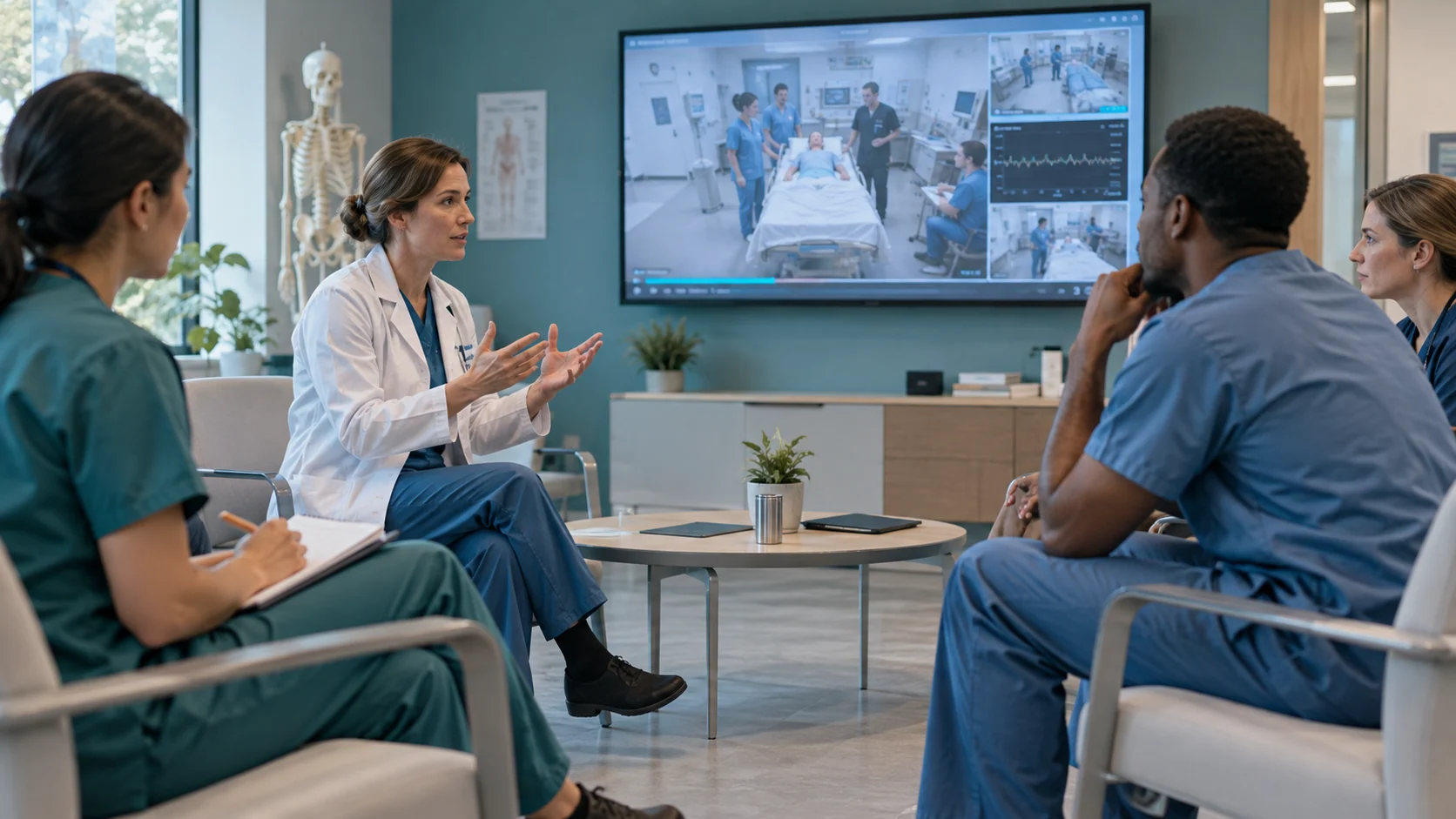 Concept illustration: Simulation Debriefing in Healthcare: A Practical XR Guide