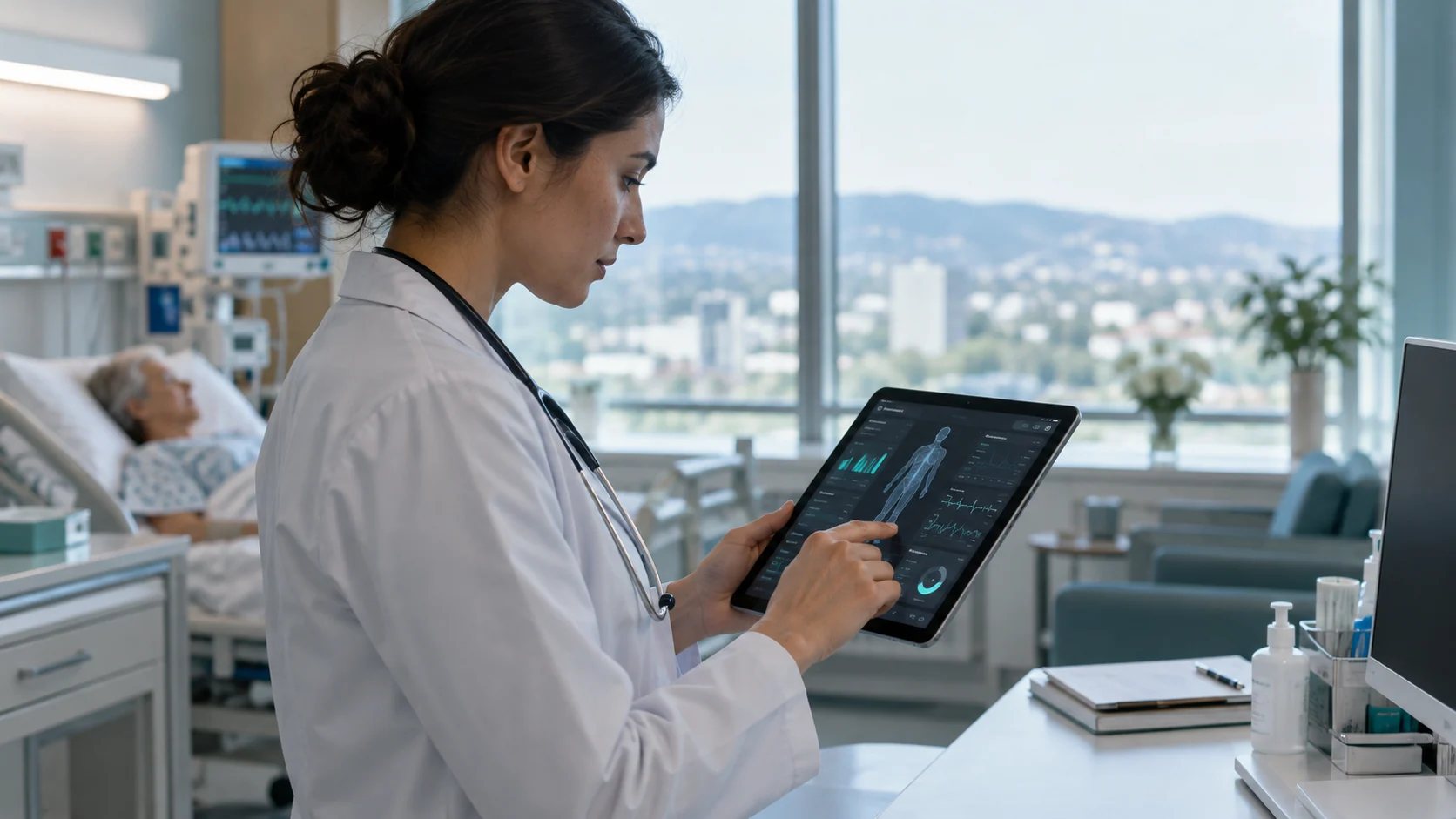 Concept illustration: The Rise of Digital Health Technology in Diagnosis, Training, and Monitoring