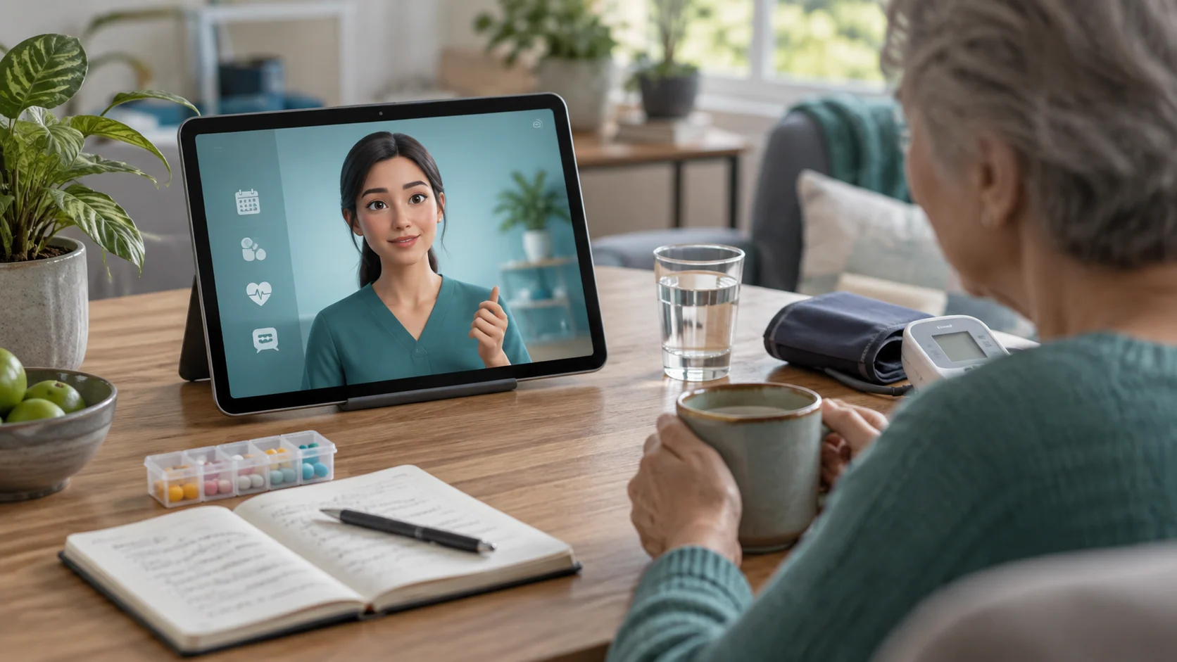 Concept illustration: Virtual health assistant technology and its impact on patient engagement