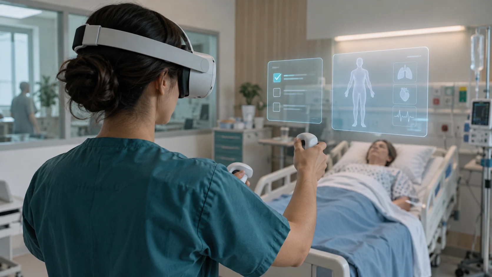Concept illustration: VR Training for Nurses: Safer Clinical Simulation