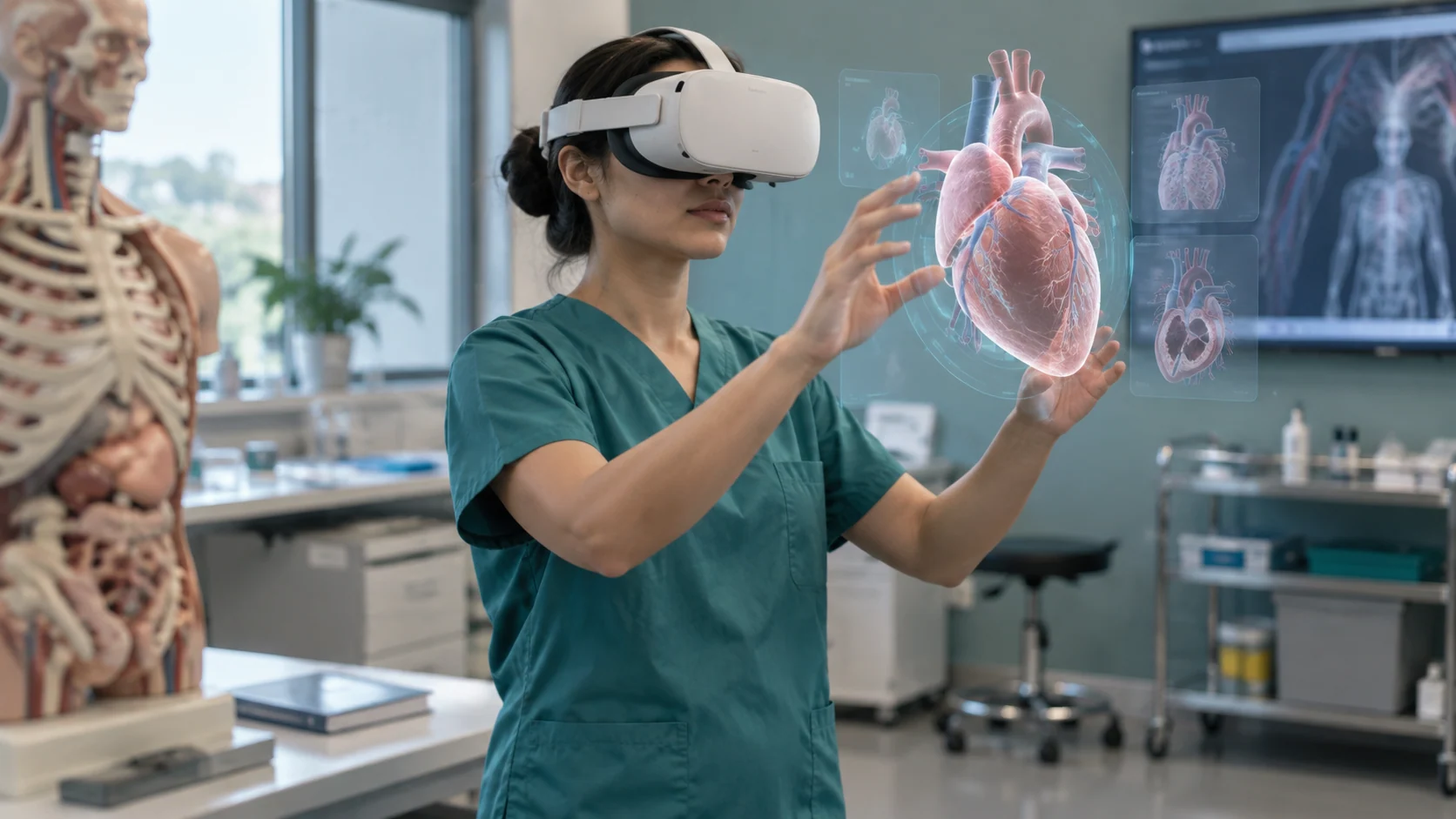Concept illustration: What Is Virtual Reality in Healthcare? Uses & Benefits