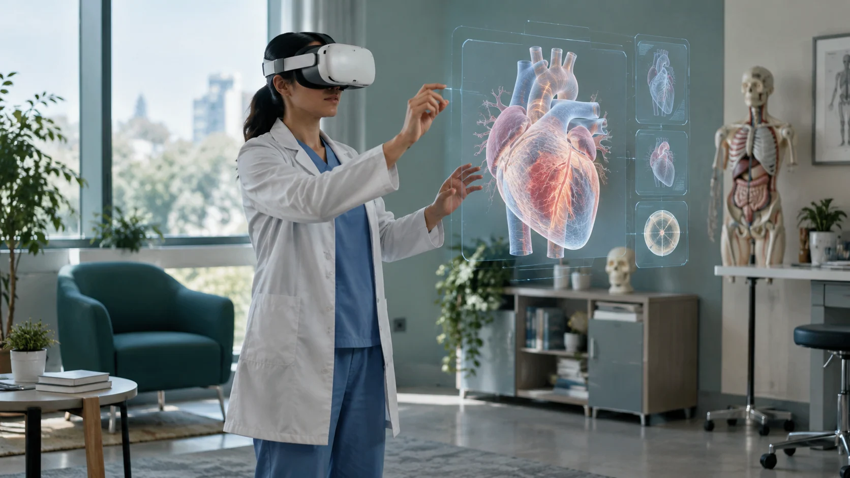Concept illustration: What Is Virtual Reality in Healthcare? Uses & Benefits
