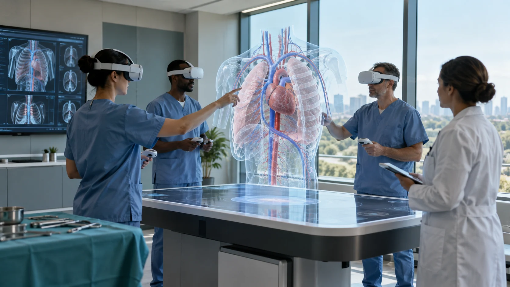 Concept illustration: What Is Virtual Reality in Healthcare? Uses & Benefits