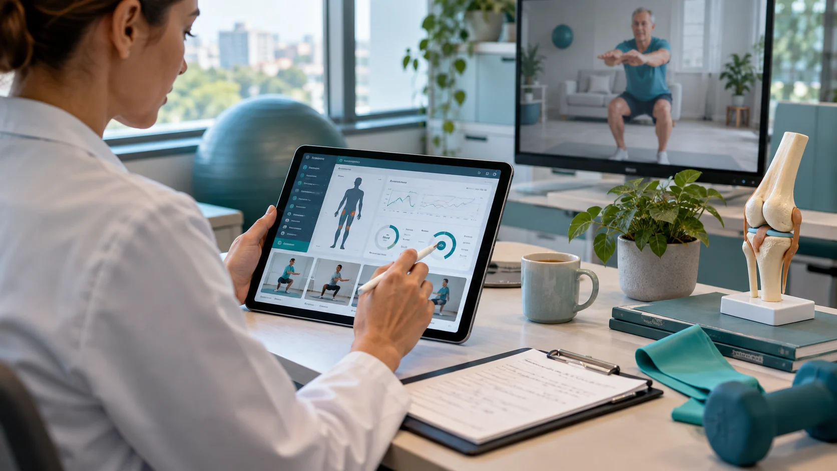 Concept illustration: XR Rehabilitation Platforms: AI-Guided Recovery and Remote Care