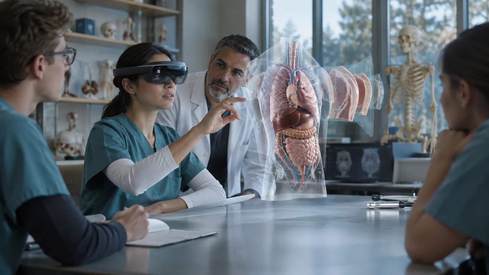 Concept illustration: How Augmented Reality for Healthcare Supports Doctors and Students