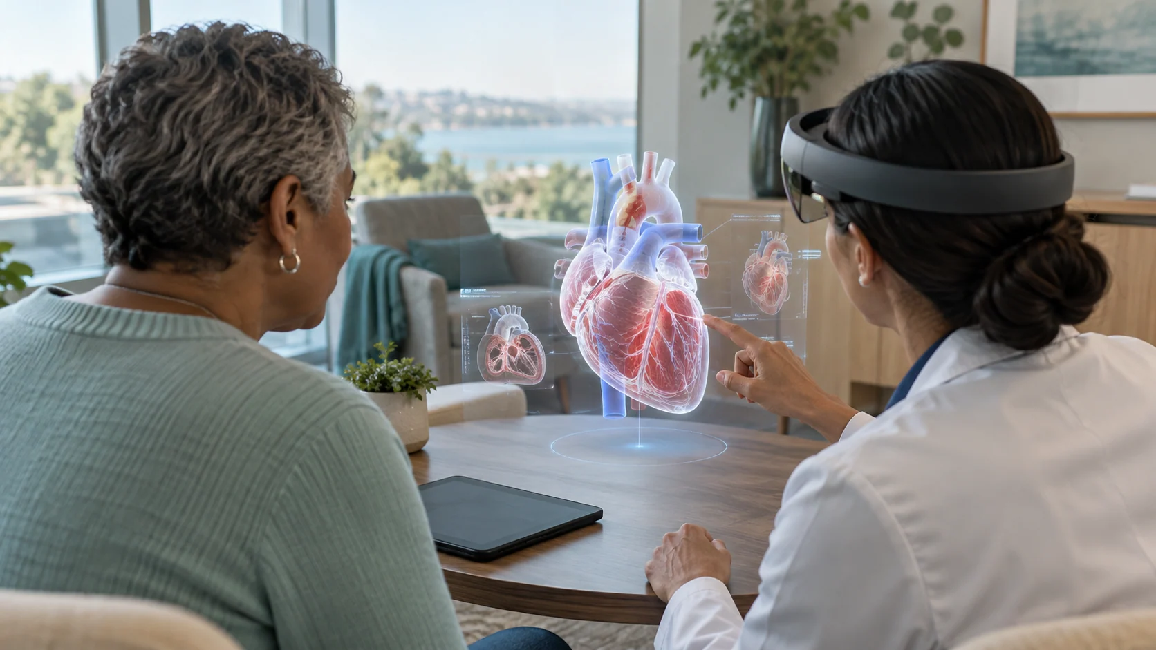 Concept illustration: Immersive Patient Education with XR and AI Avatars