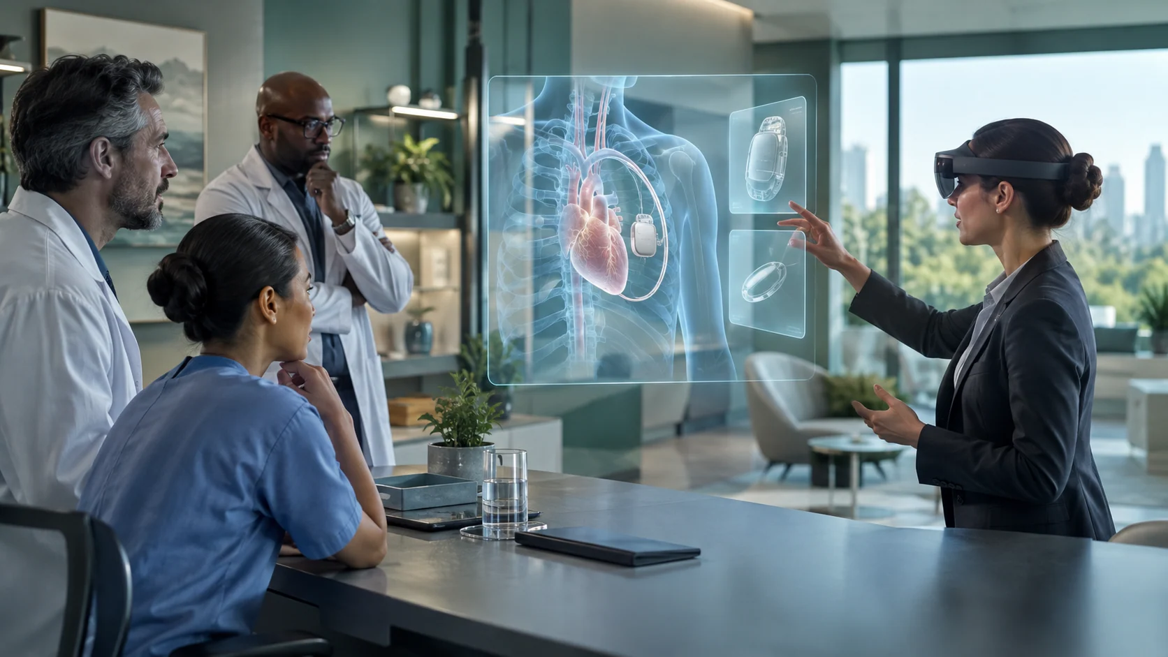 Concept illustration: Medical Device Marketing with XR and AI Avatars