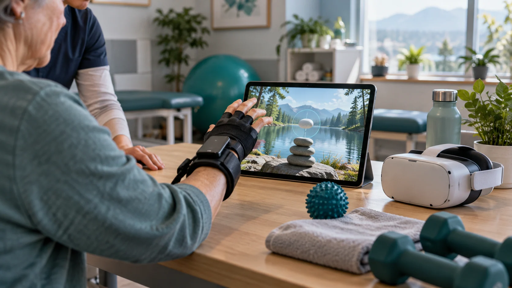 Concept illustration: Patient care & rehabilitation
