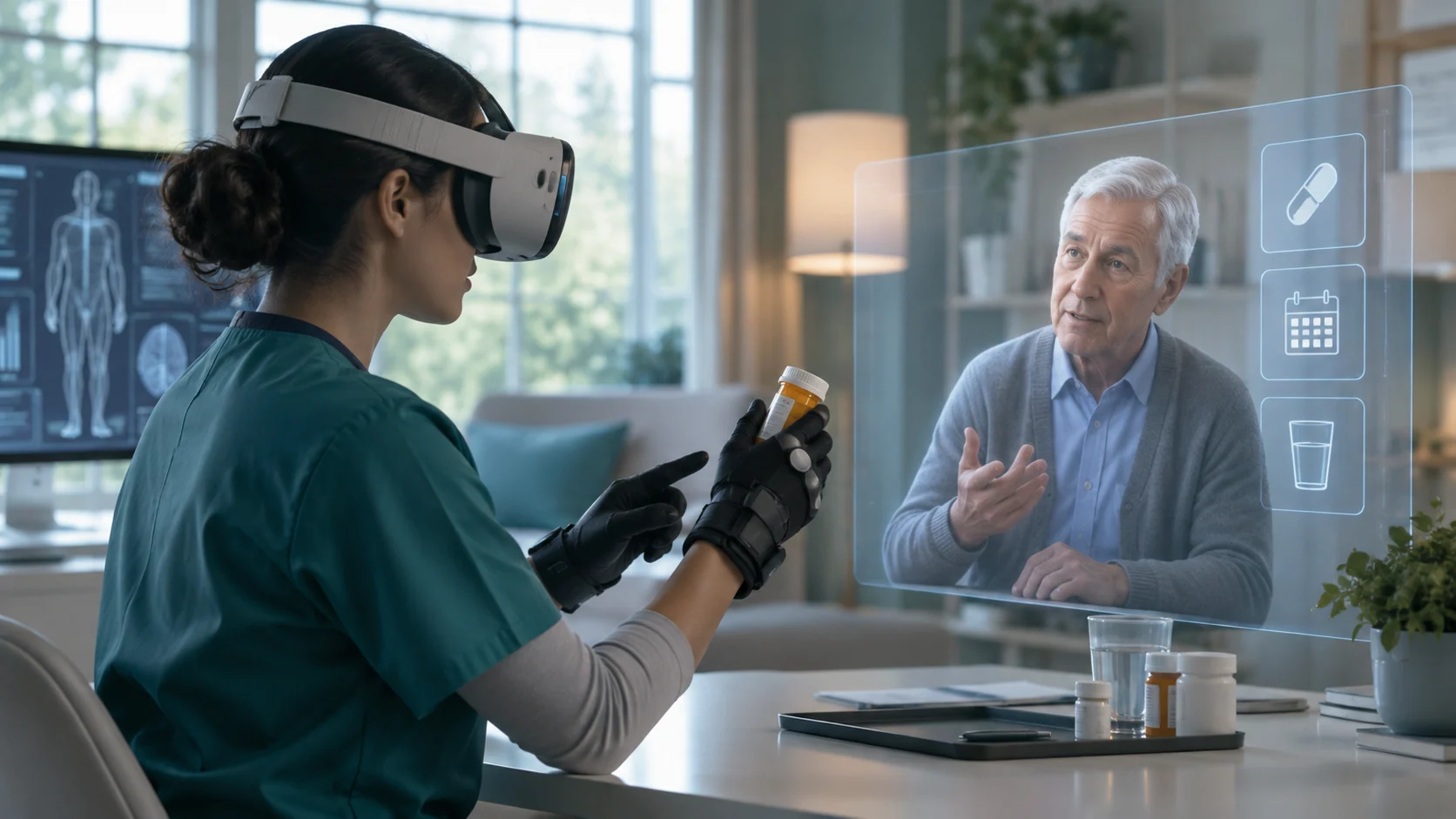 Concept illustration: VR Medical Training Enhanced With Multisensory Feedback and Realistic Scenarios