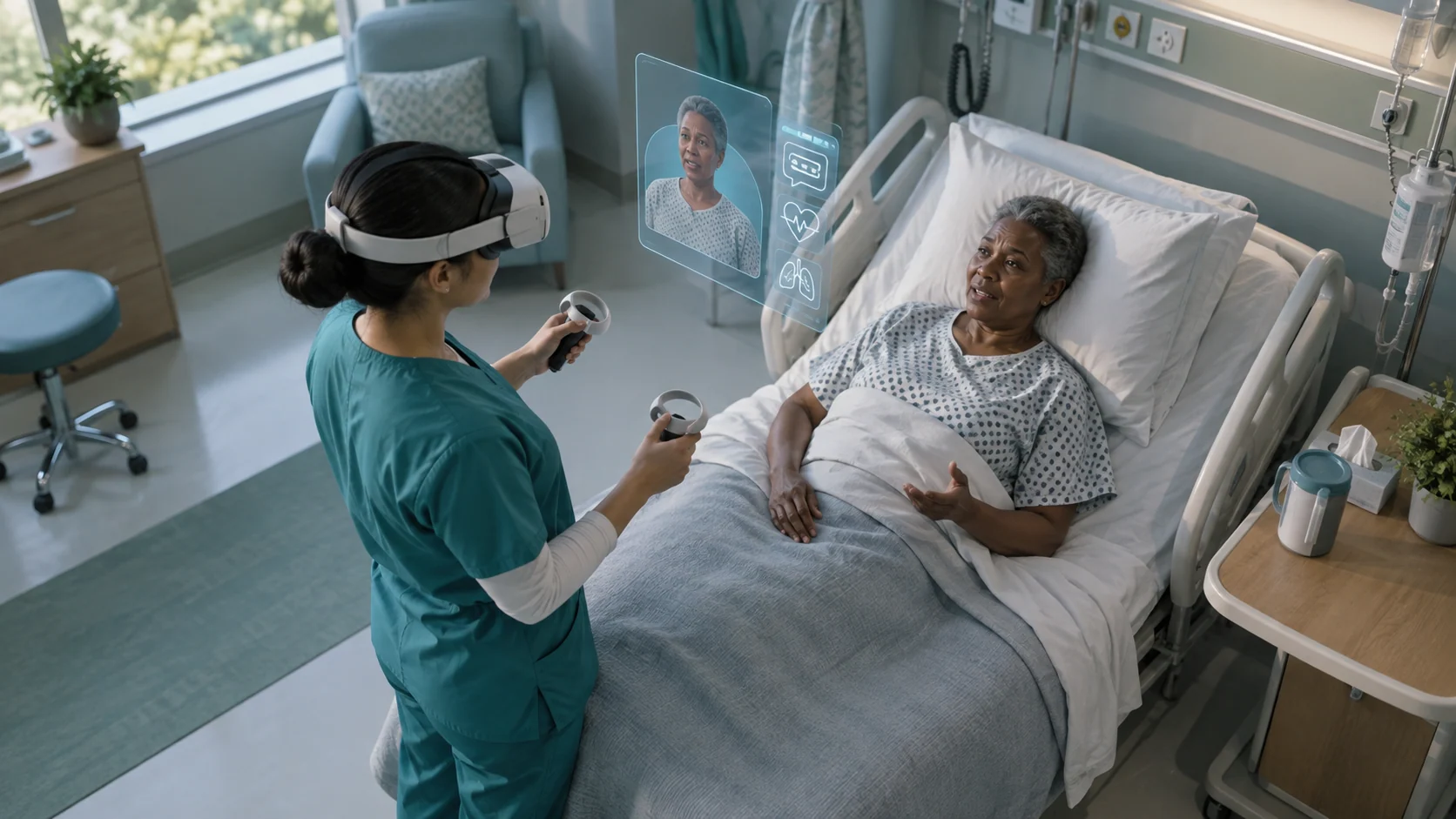 Concept illustration: VR Training for Nurses: Safer Clinical Simulation