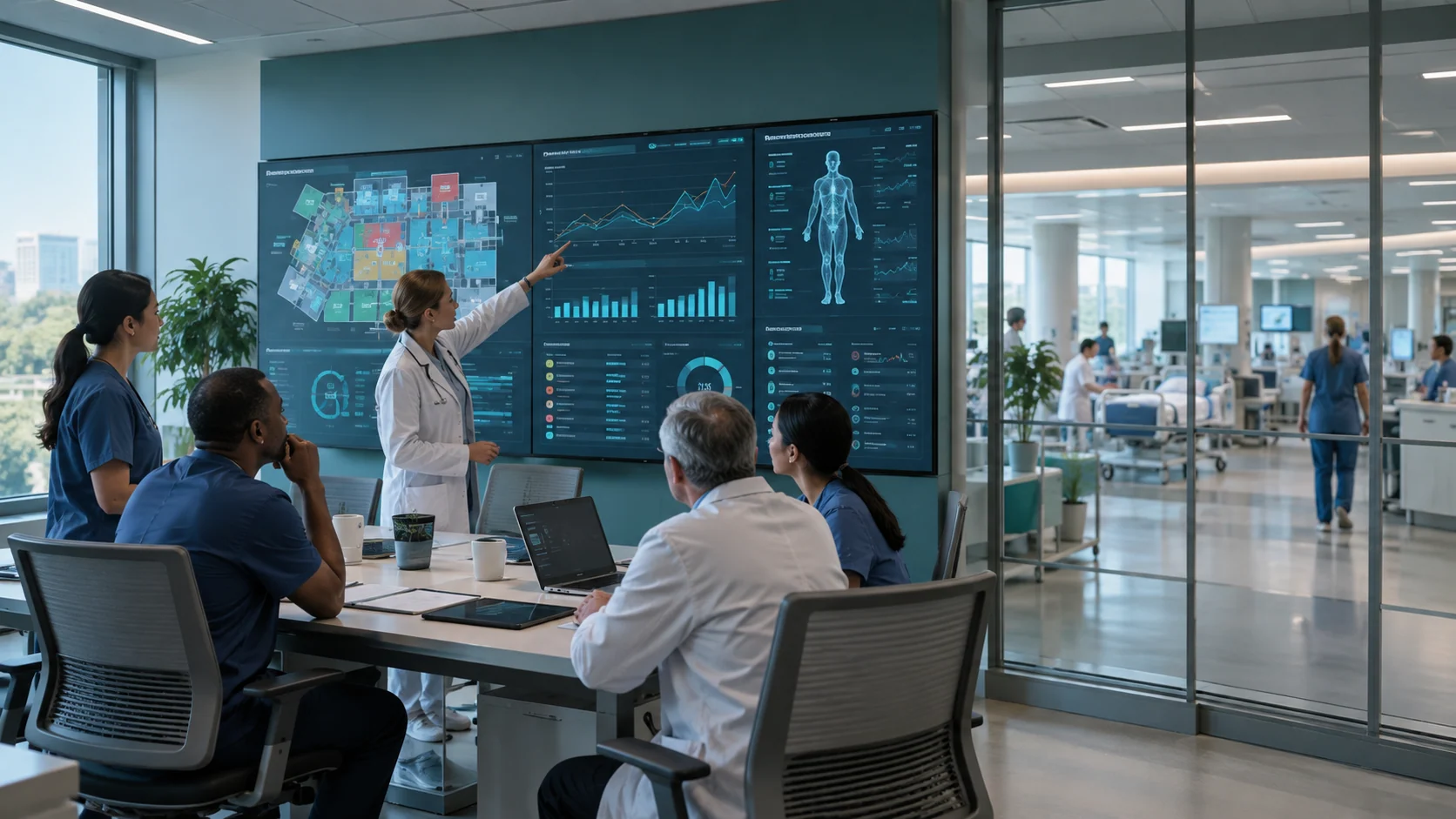 Concept illustration: How Predictive Analytics in Healthcare Supports Hospital Decision-Making