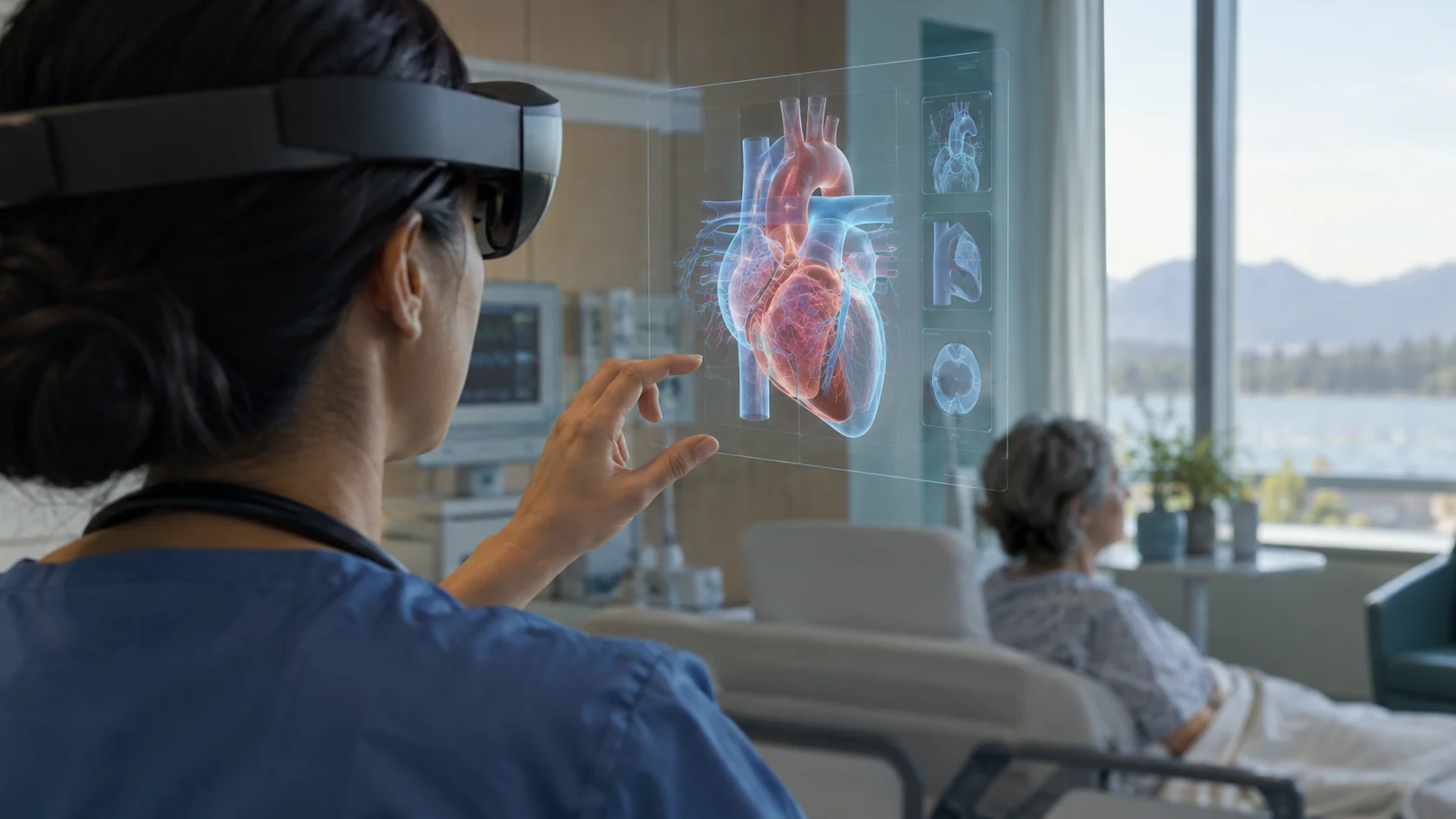 Concept illustration: Transforming Healthcare with Virtual and Mixed Reality