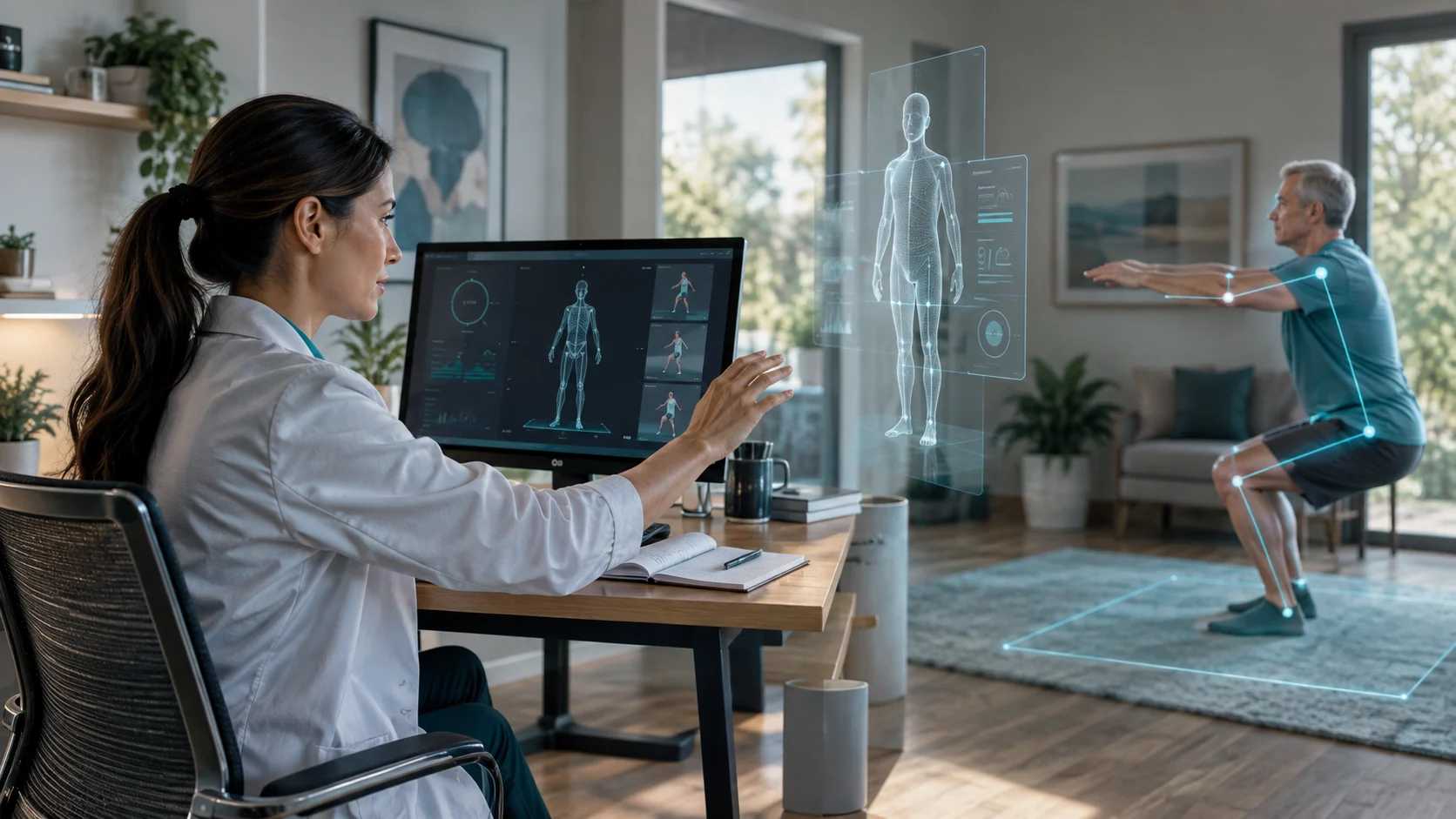 Concept illustration: Virtual Clinics in XR and the Rise of Interactive Remote Healthcare