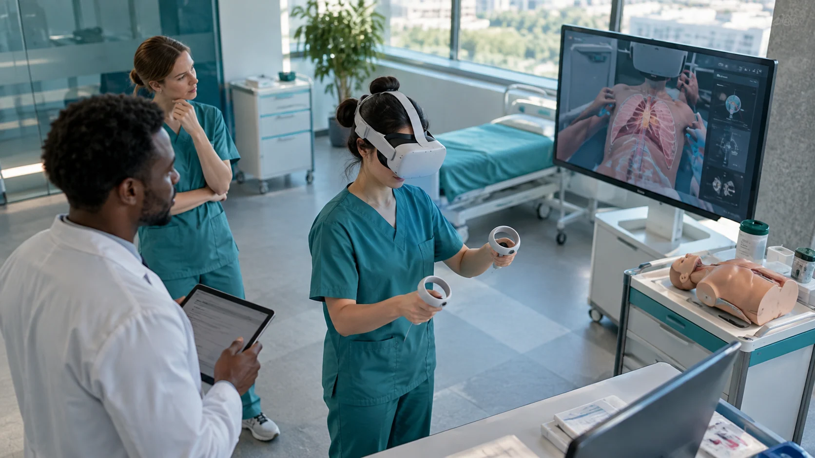 Concept illustration: How Much Does VR Healthcare Training Cost in 2026