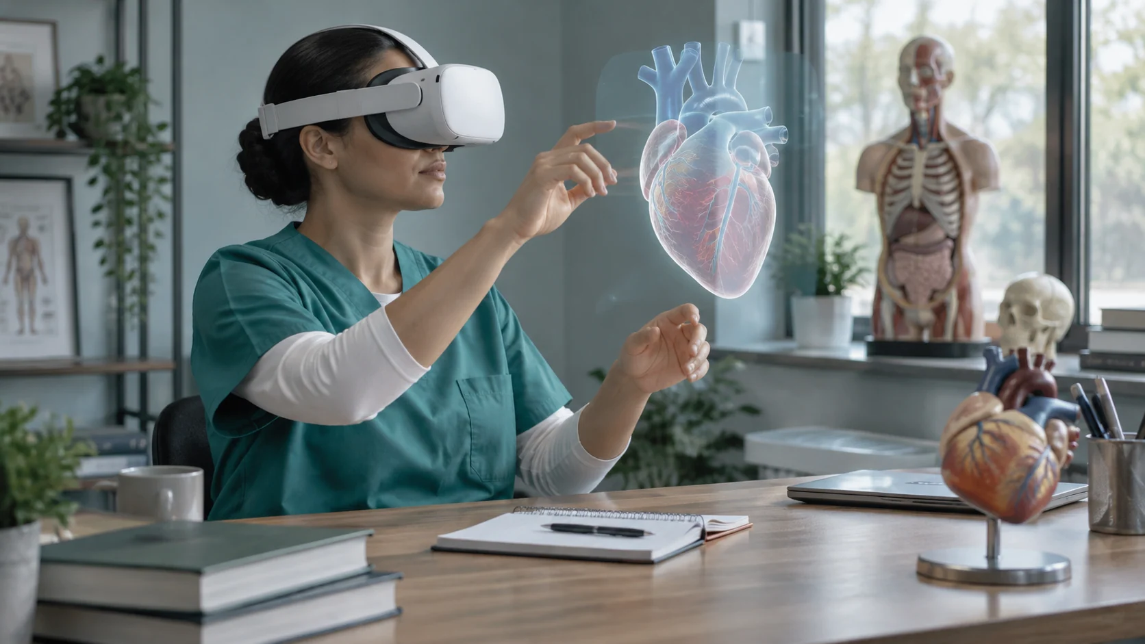 Concept illustration: What Is Virtual Reality in Healthcare? Uses & Benefits