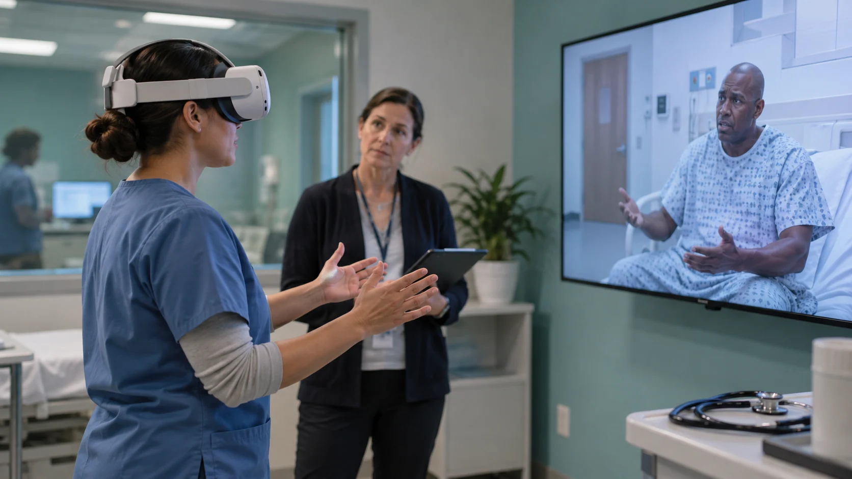Concept illustration: How Can VR De-Escalation Training Protect Healthcare Workers