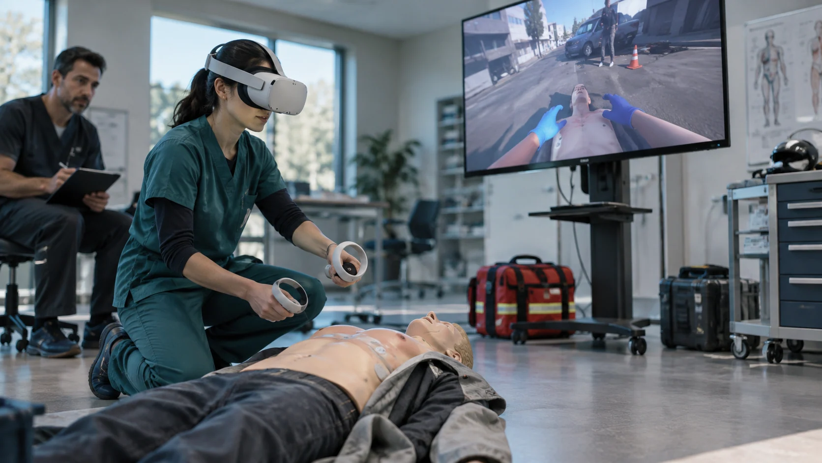 Concept illustration: Emergency Response Training in XR and Why Immersive Practice Saves Lives