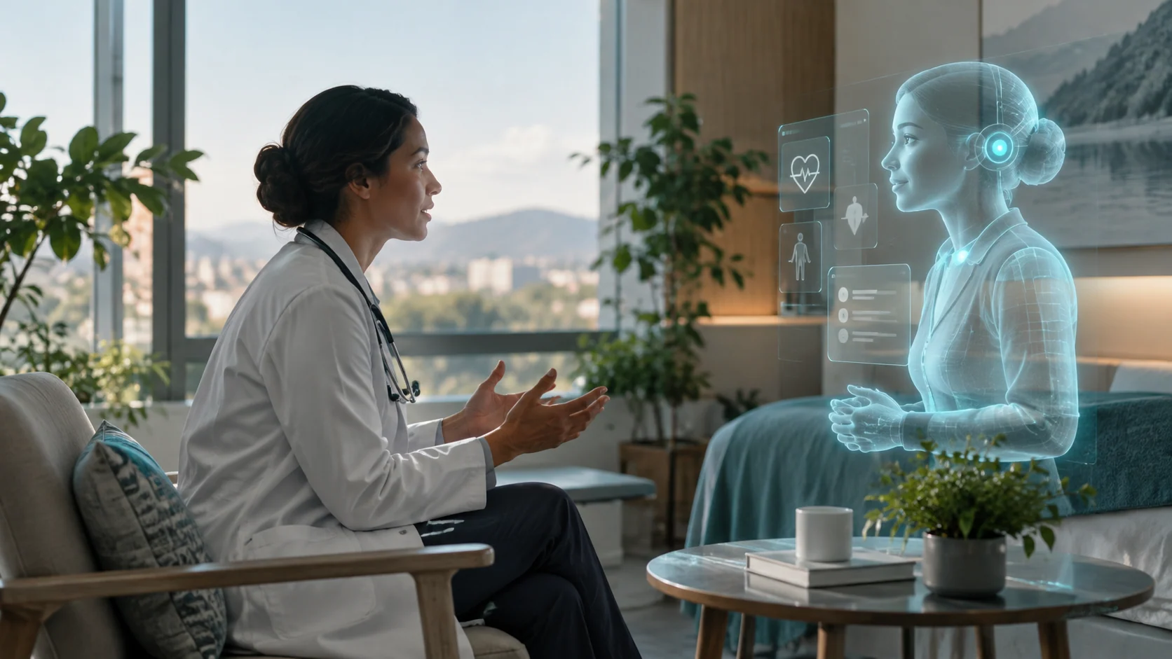 Concept illustration: How AI in Healthcare Is Improving Patient Support