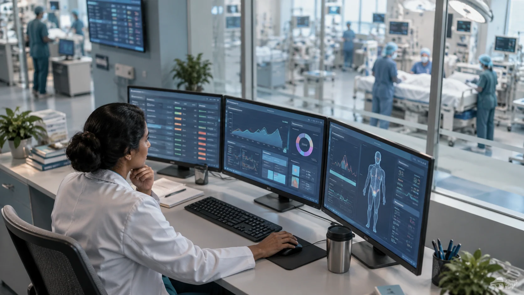 Concept illustration: How Predictive Analytics in Healthcare Supports Hospital Decision-Making