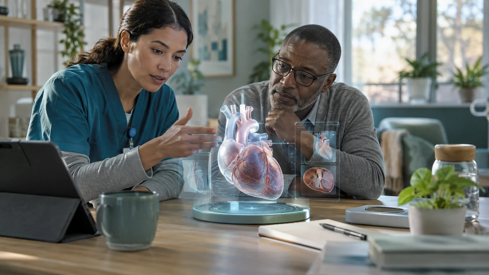 Concept illustration: Immersive Patient Education with XR and AI Avatars