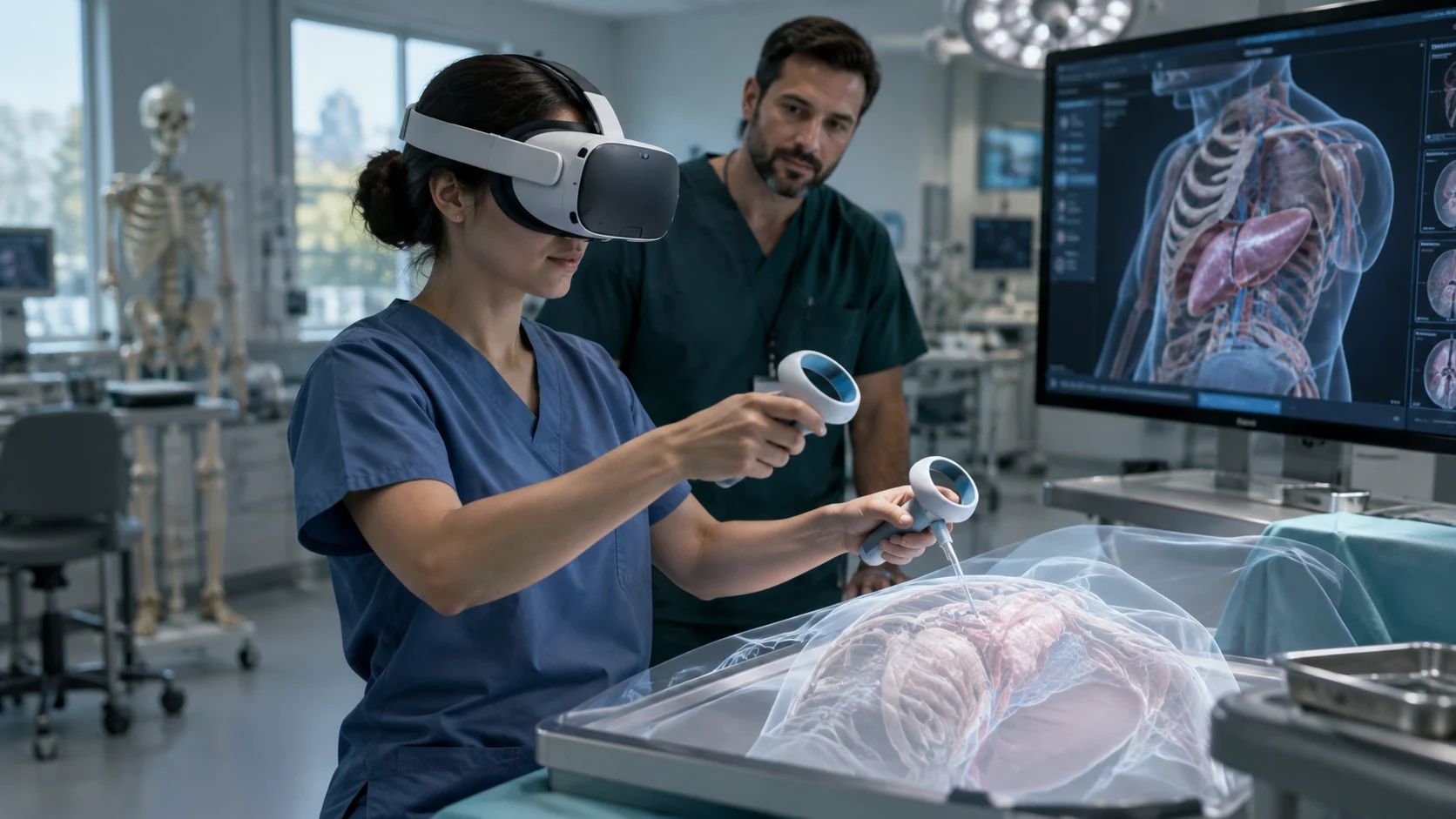 Concept illustration: Surgical Simulation in XR and the New Standard for Procedure-Ready Training