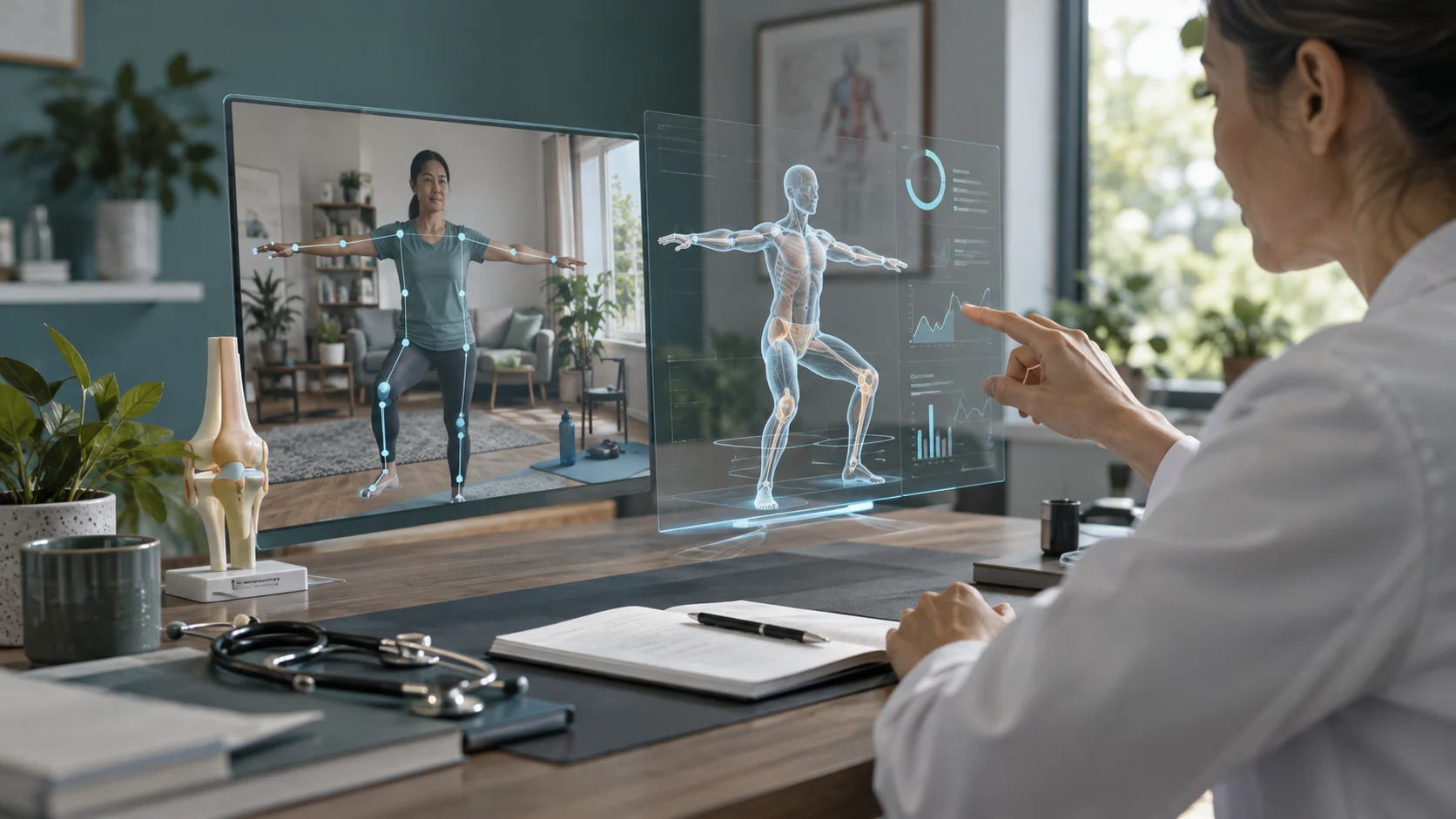 Concept illustration: Virtual Clinics in XR and the Rise of Interactive Remote Healthcare