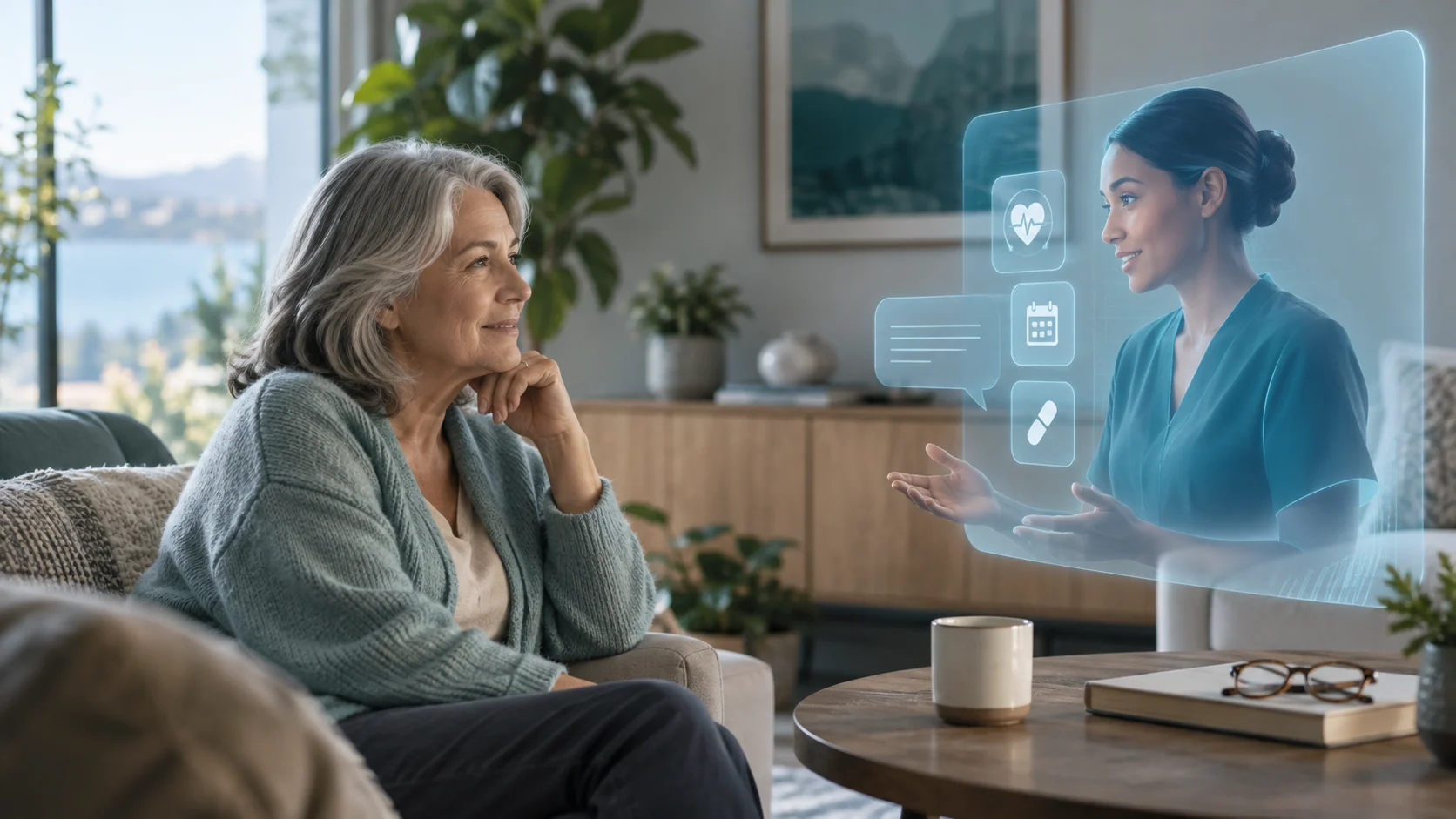 Concept illustration: Virtual health assistant technology and its impact on patient engagement