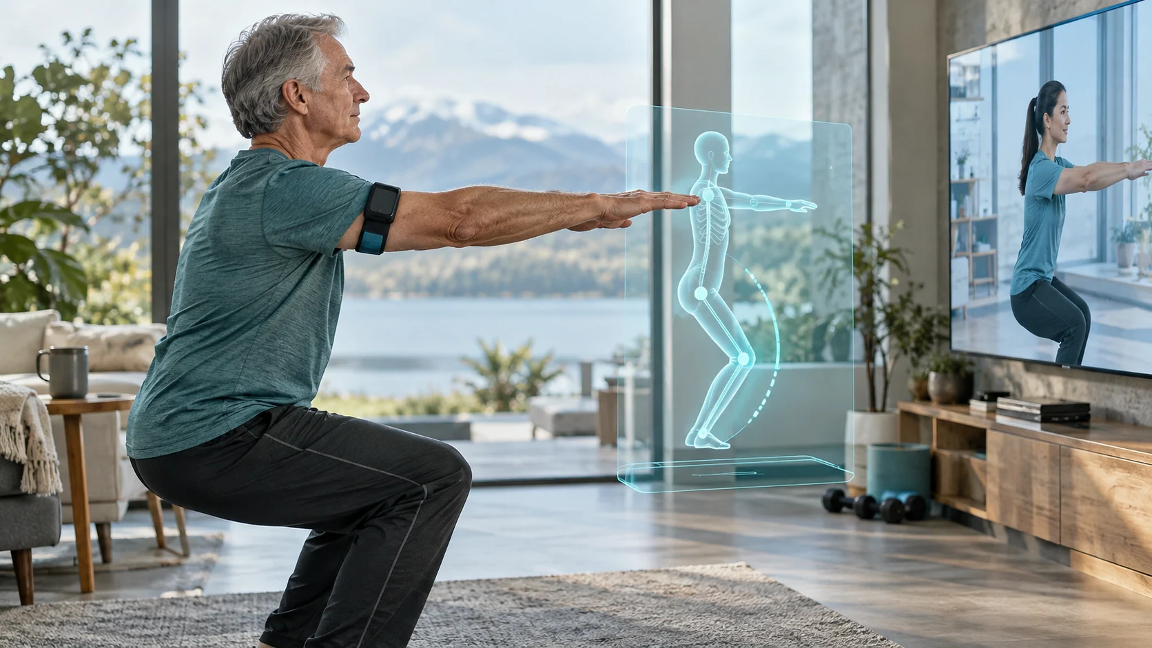 Concept illustration: XR Rehabilitation Platforms: AI-Guided Recovery and Remote Care