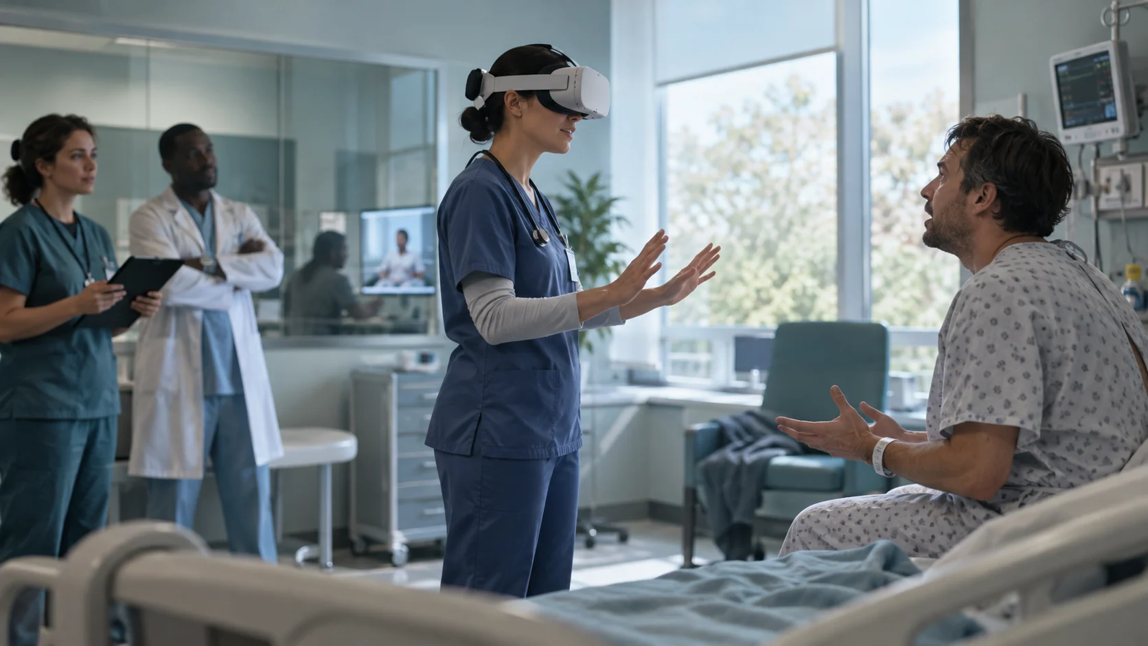 Concept illustration: How Can VR De-Escalation Training Protect Healthcare Workers