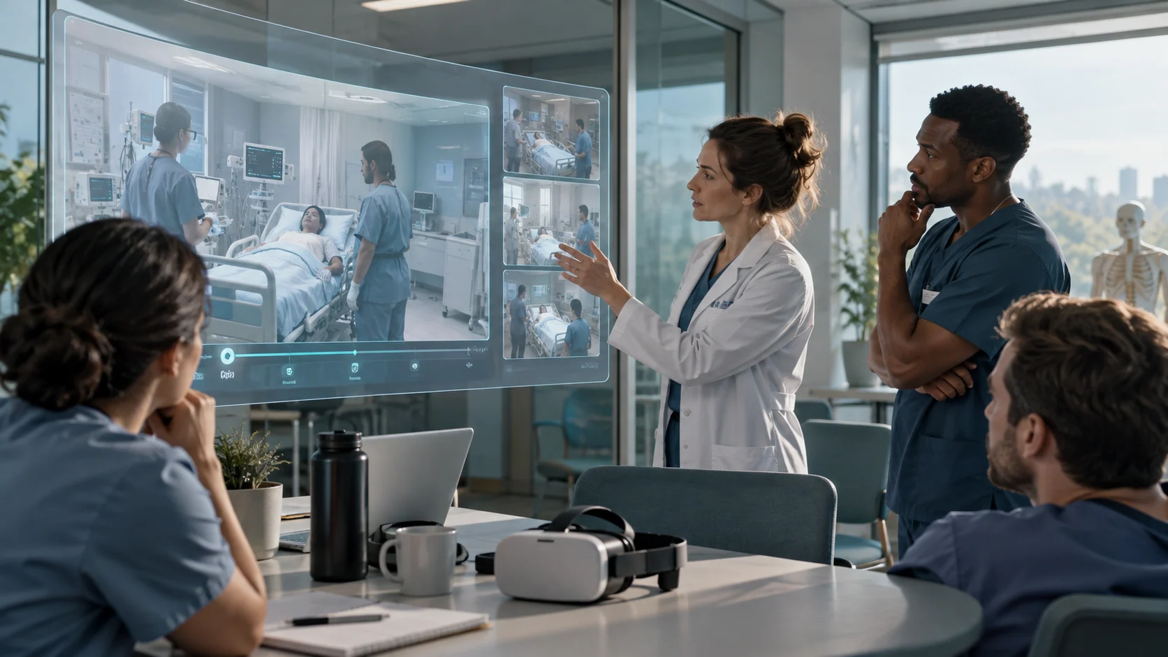 Concept illustration: Simulation Debriefing in Healthcare: A Practical XR Guide