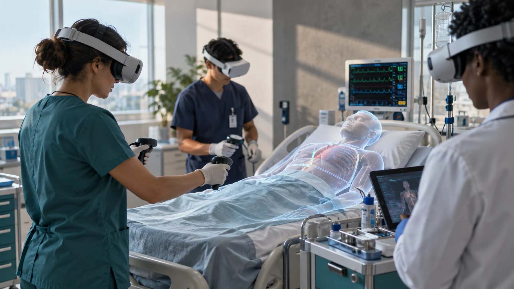 Concept illustration: How Much Does VR Healthcare Training Cost in 2026
